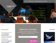 Tablet Screenshot of conservatoires-de-france.com